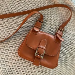 Donald J. Pliner orange leather crossbody bag